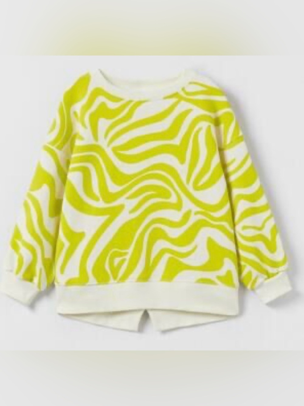 Zara Kids Lime Green Swirl Print Sweatshirt